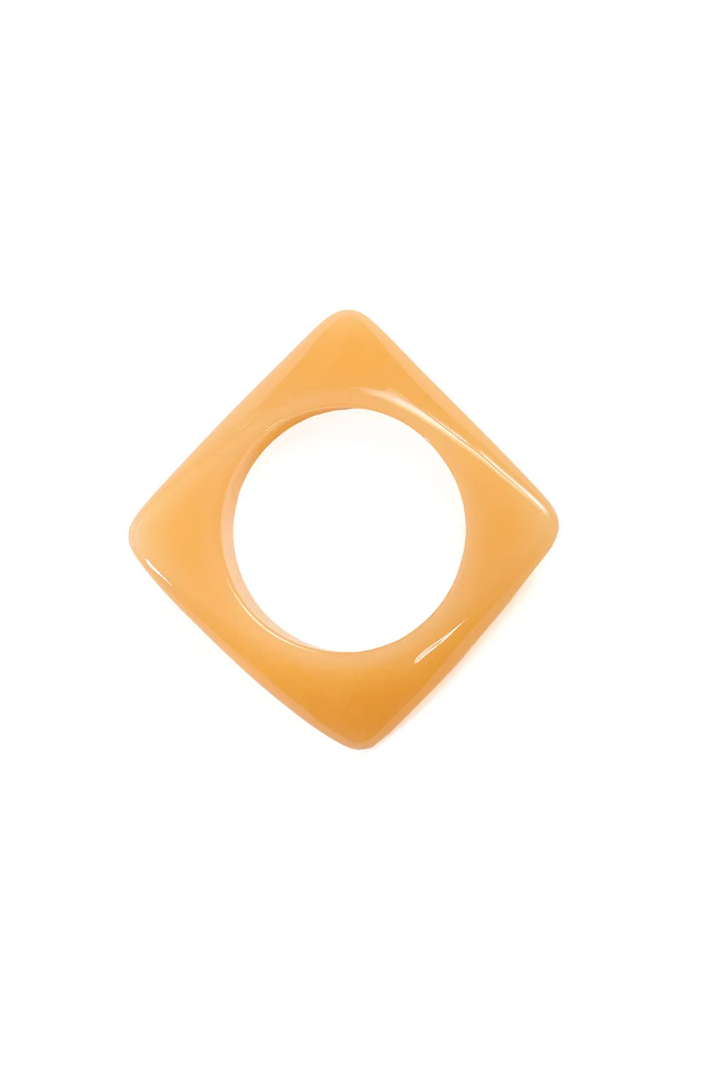 Avalon Angular Resin Bangle in Butterscotch by Banned Apparel