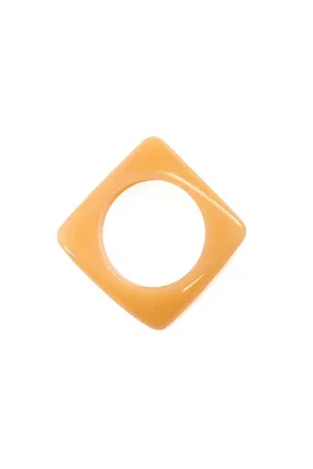 Avalon Angular Resin Bangle in Butterscotch by Banned Apparel