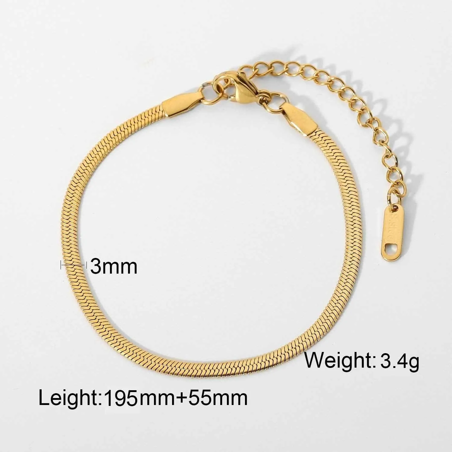 B12.18K Gold Blade Bracelet