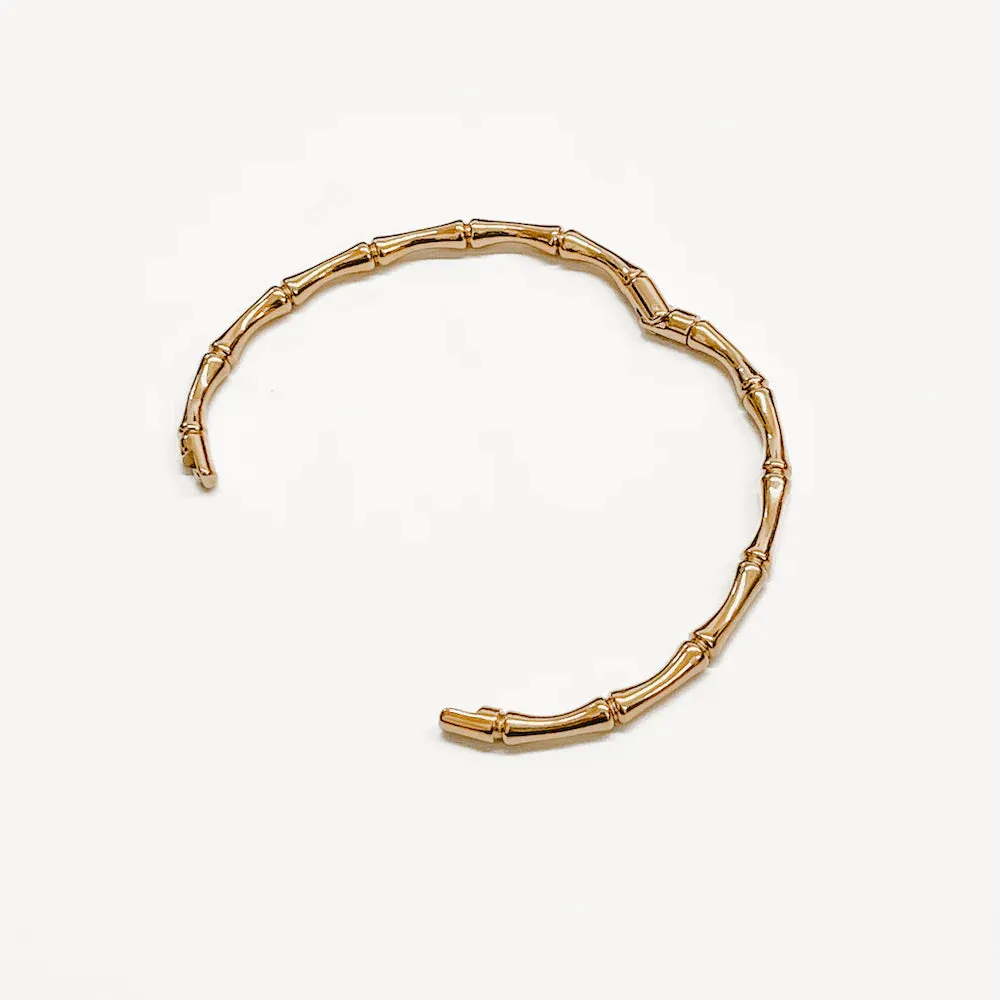 Bamboo Bangle Gold Bracelet