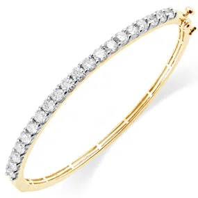 Bangle with 3.00ct of Laboratory Grown Diamonds in 9ct Yellow Gold