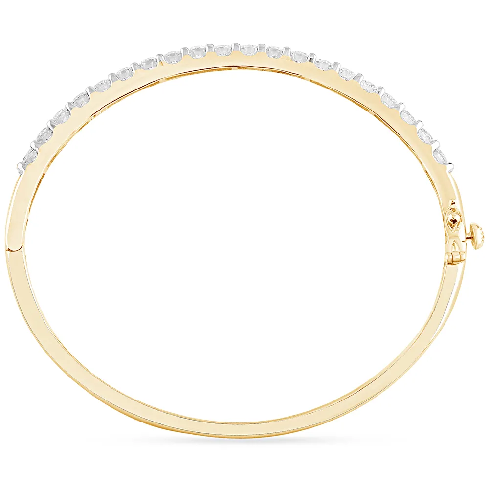 Bangle with 3.00ct of Laboratory Grown Diamonds in 9ct Yellow Gold