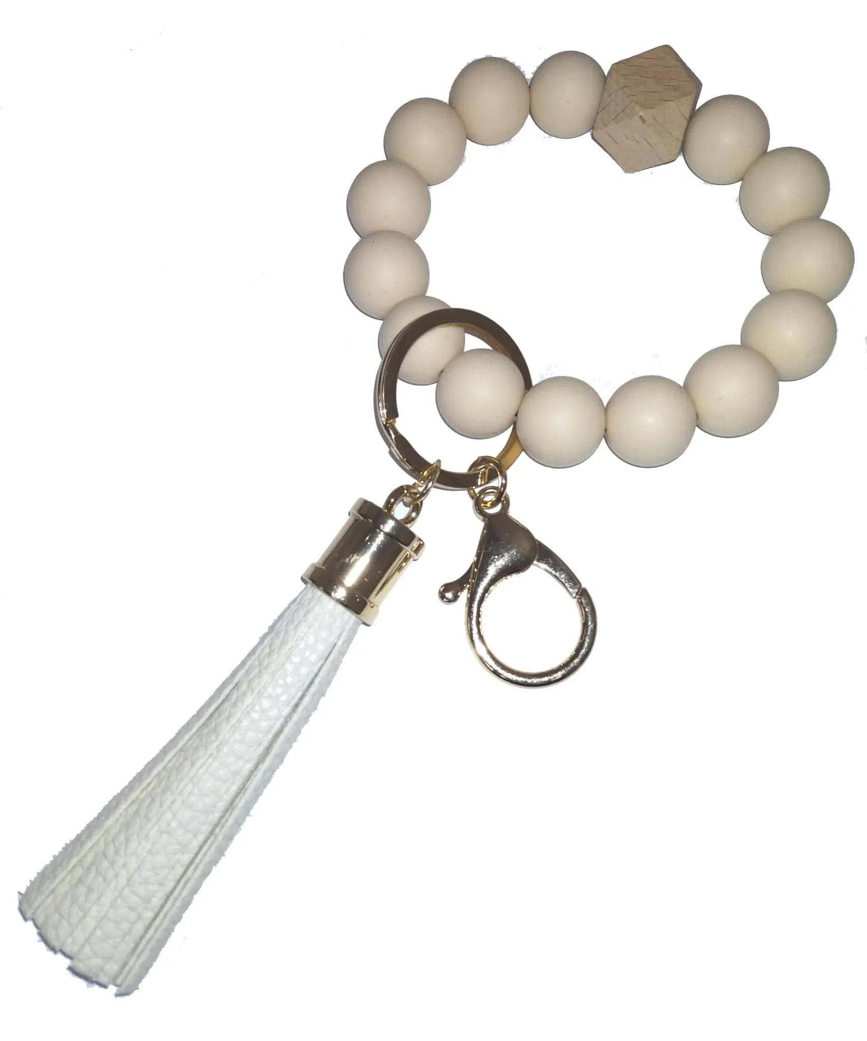 BB139X125 Silicone Beaded Keyring/Keychain Bracelet