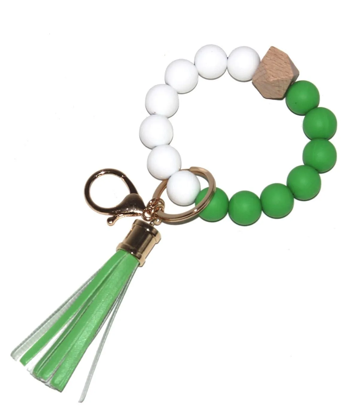 BB139X125 Silicone Beaded Keyring/Keychain Bracelet