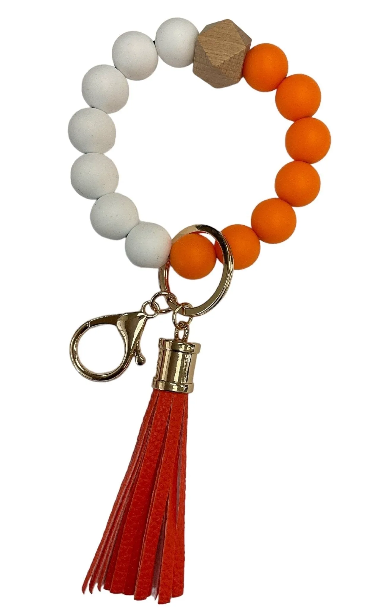 BB139X125 Silicone Beaded Keyring/Keychain Bracelet