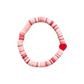 Beaded Bracelet - Red Heart