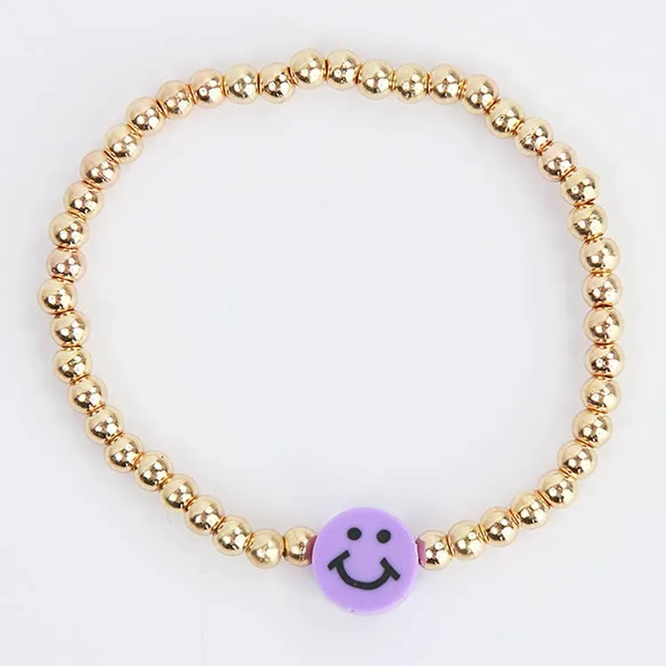 Beaded Happy Face Bracelet