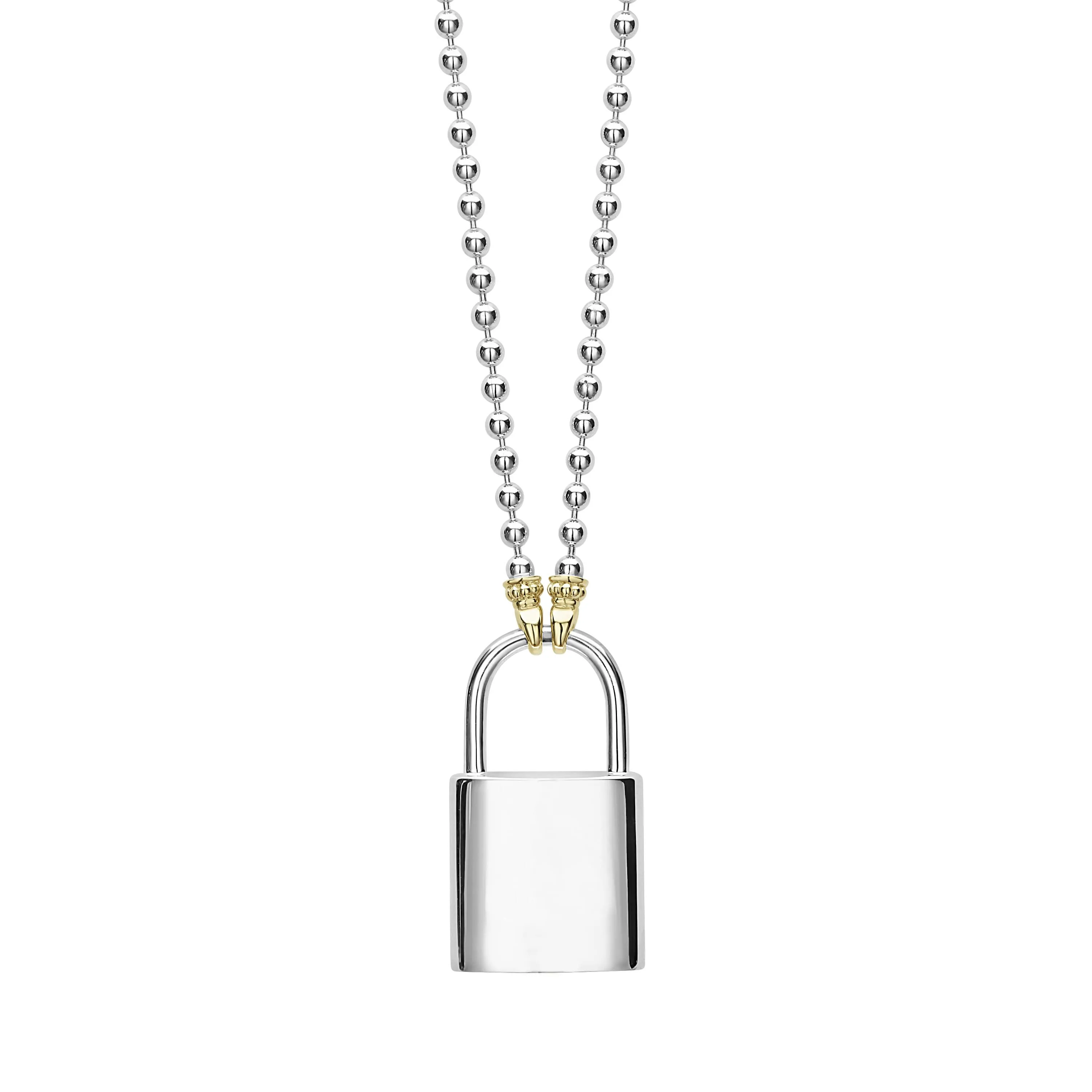 Beloved Large Two-Tone Lock Necklace