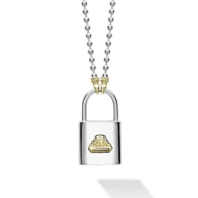 Beloved Large Two-Tone Lock Necklace