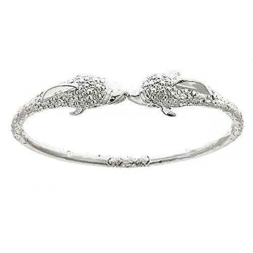 Better Jewelry Dolphin .925 Sterling Silver West Indian Bangle , 1 piece