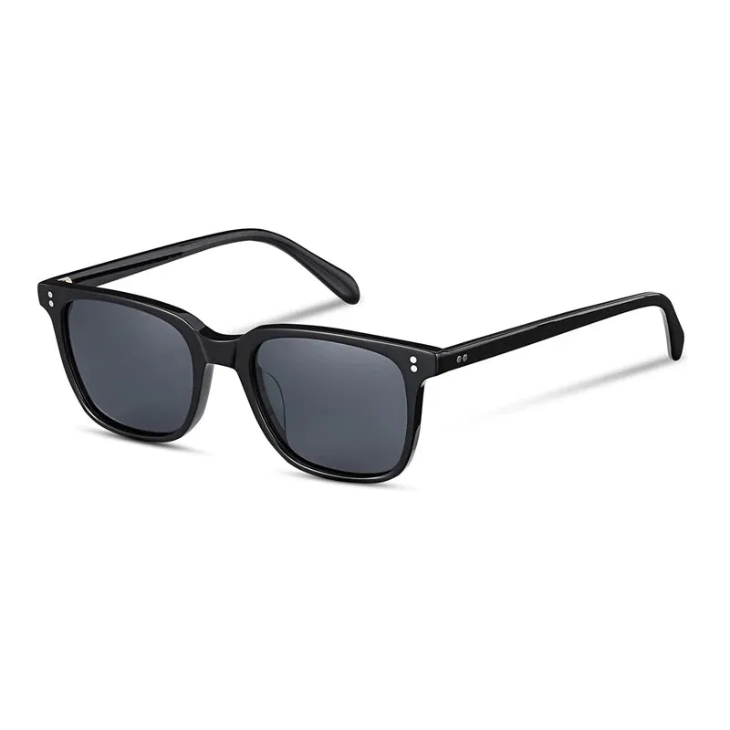 Black Mask Unisex Full Rim Rectangle Acetate Polarized Sunglasses Ov5031