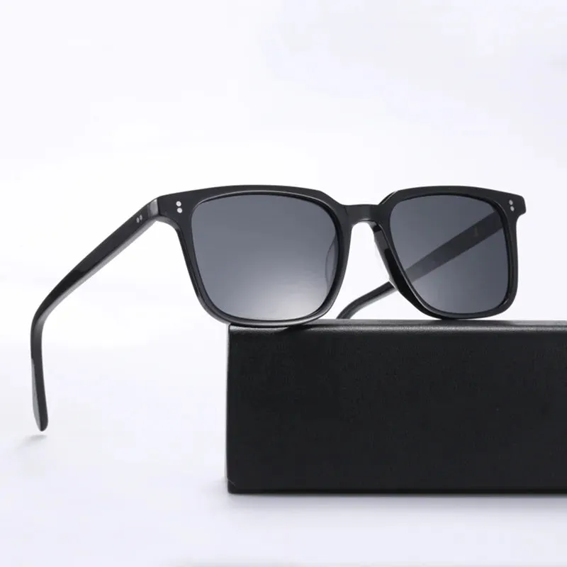 Black Mask Unisex Full Rim Rectangle Acetate Polarized Sunglasses Ov5031