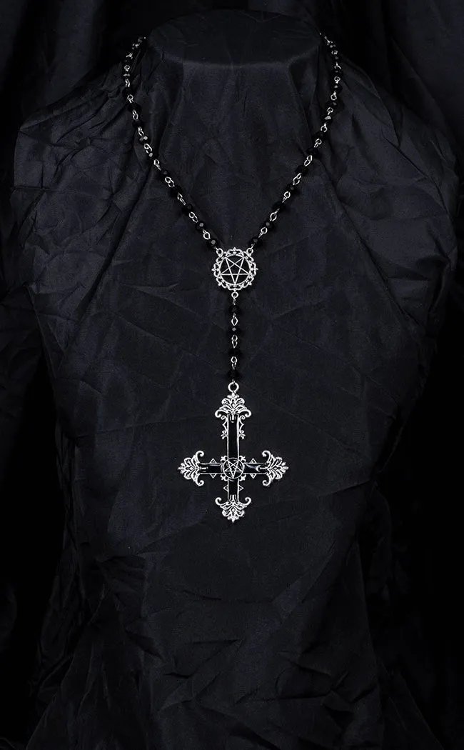 Blasphemy of the Cross Rosary Necklace