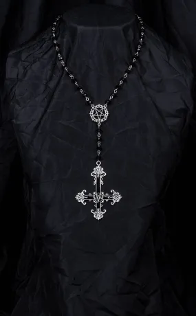 Blasphemy of the Cross Rosary Necklace