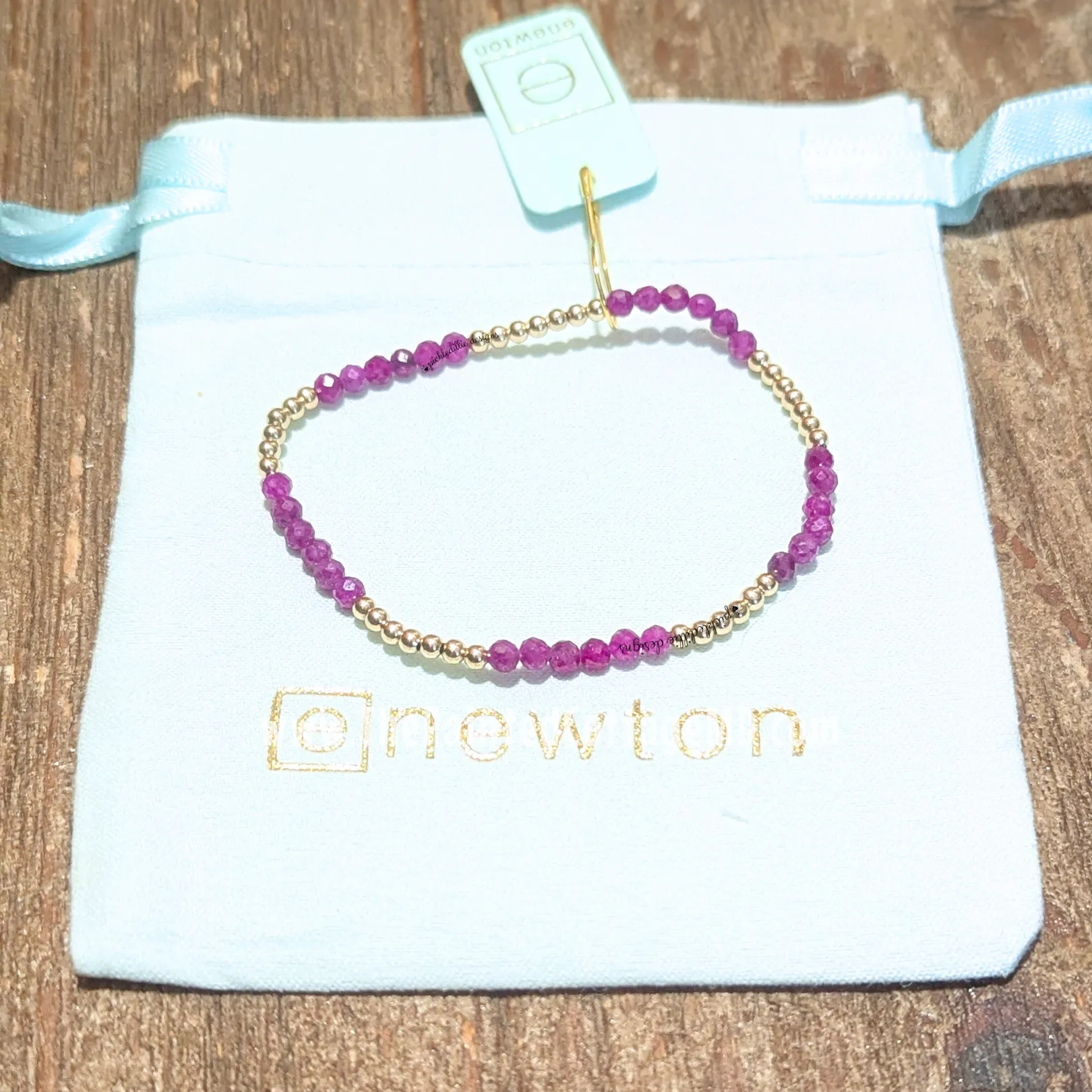 Blissful Pattern 2.5mm Bracelet - Ruby