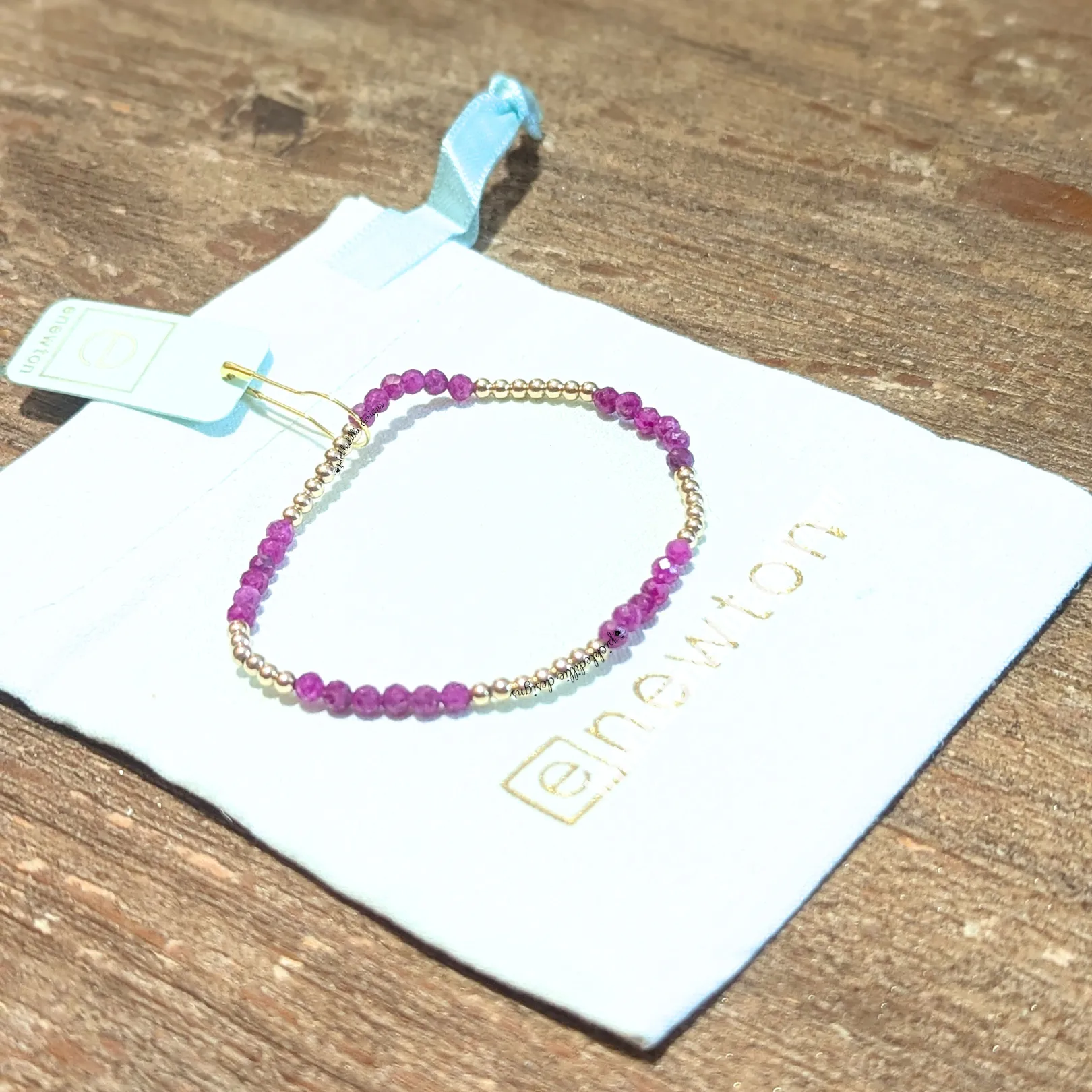 Blissful Pattern 2.5mm Bracelet - Ruby