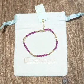 Blissful Pattern 2.5mm Bracelet - Ruby