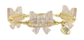 Blush Bow Bangle Bracelet