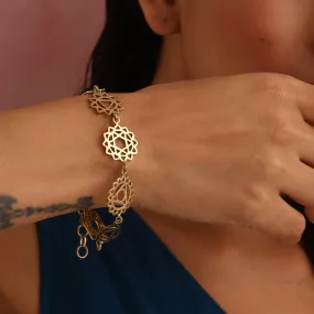 Brass Mandala Bracelet for Women | Slip-On Closure