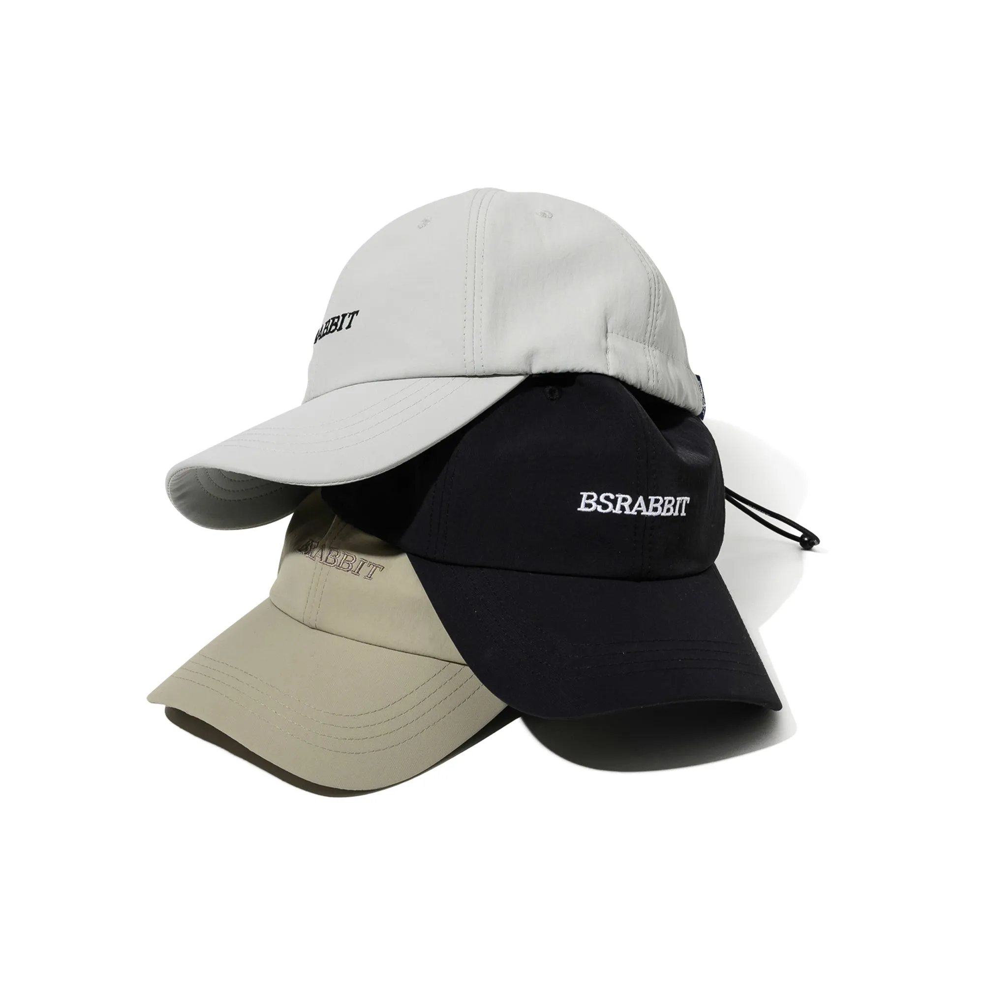 BSRABBIT LOGO STRING CAP GRAY