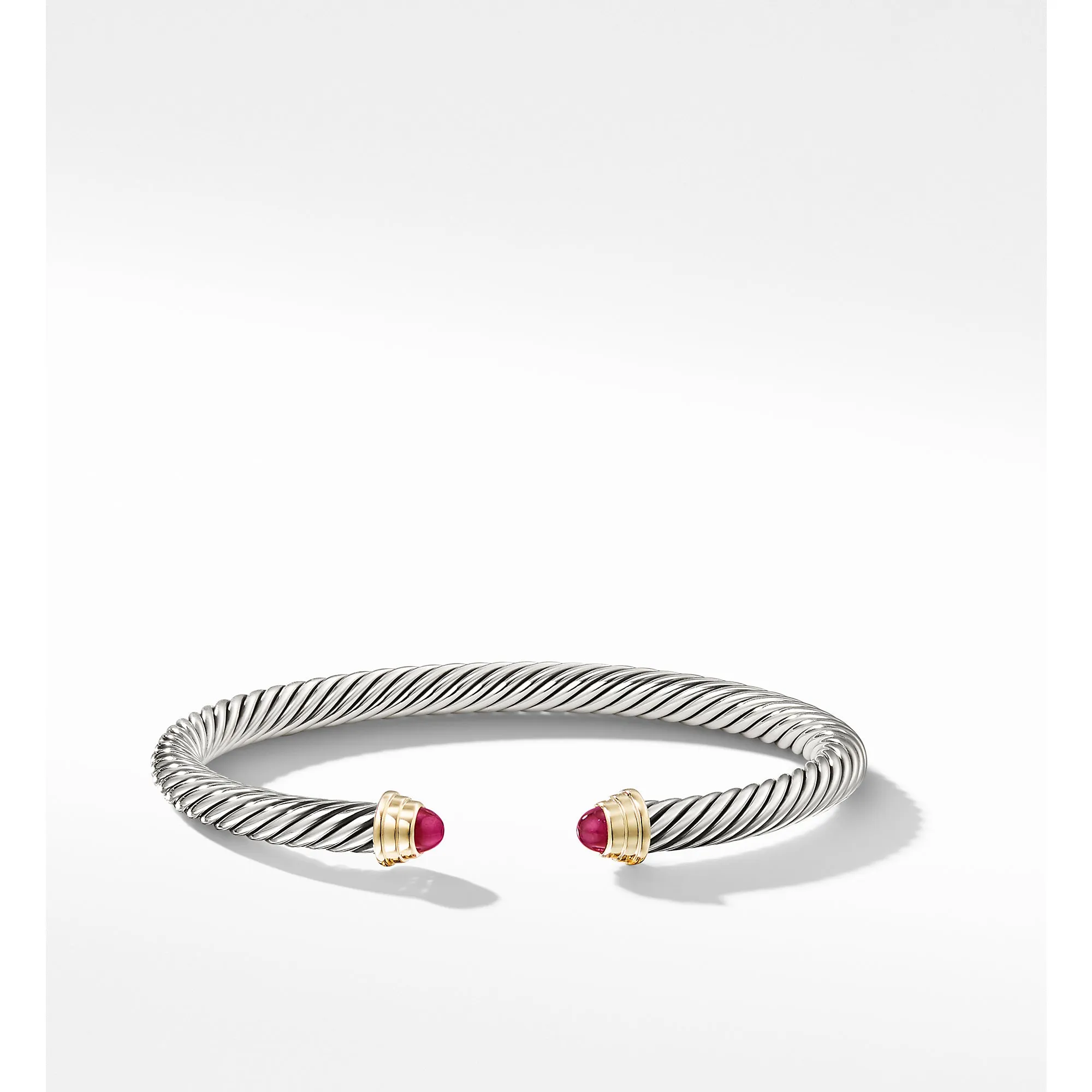 Cable Kids® Birthstone Bracelet with Ruby and 14K Gold, 4mm