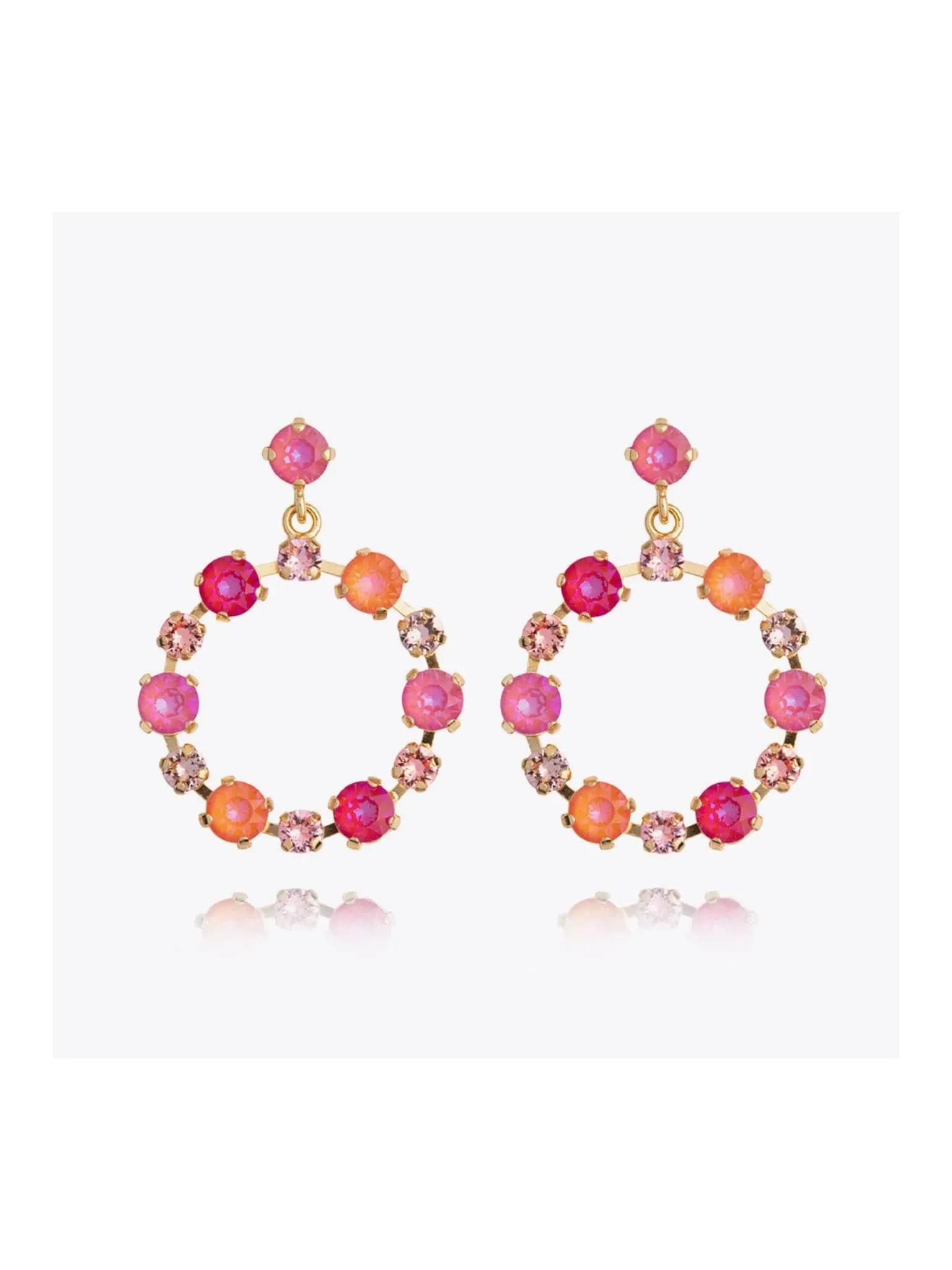 Calanthe earrings - coral combo