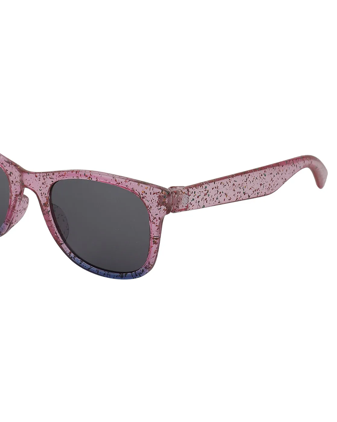 Carlton London Black Lens & Pink Square Sunglasses For Girl