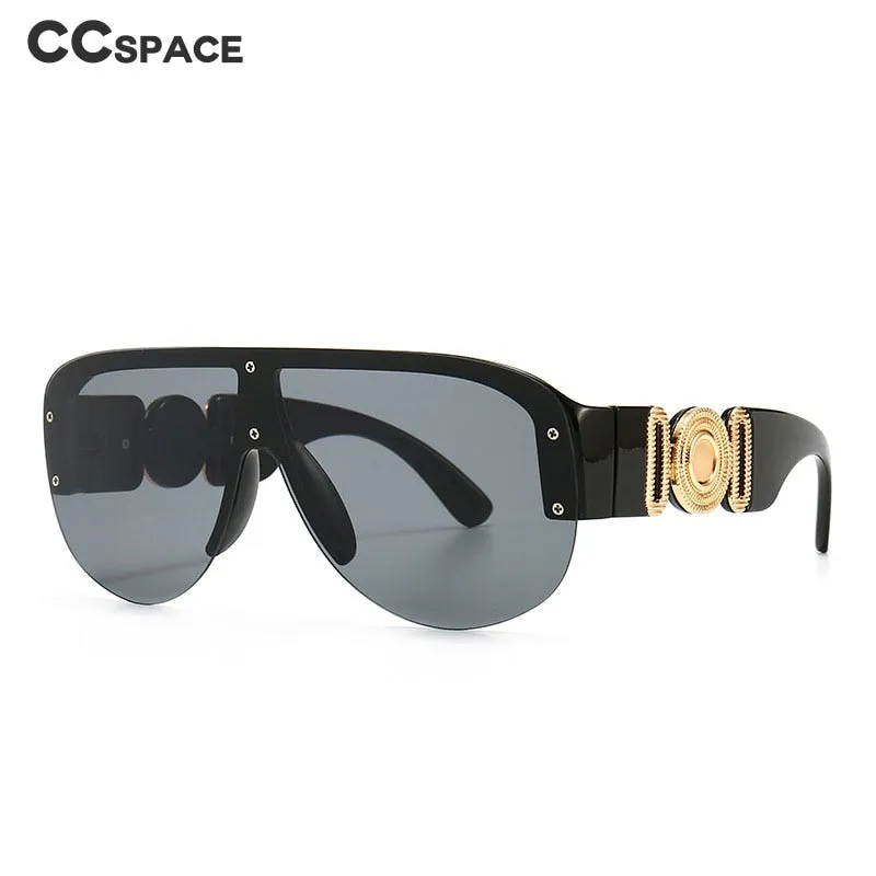 CCspace Unisex Full Rim Oversized Rectangular Resin Frame Sunglasses 46659