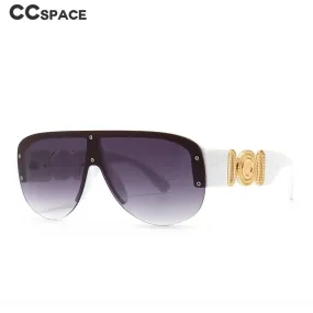 CCspace Unisex Full Rim Oversized Rectangular Resin Frame Sunglasses 46659