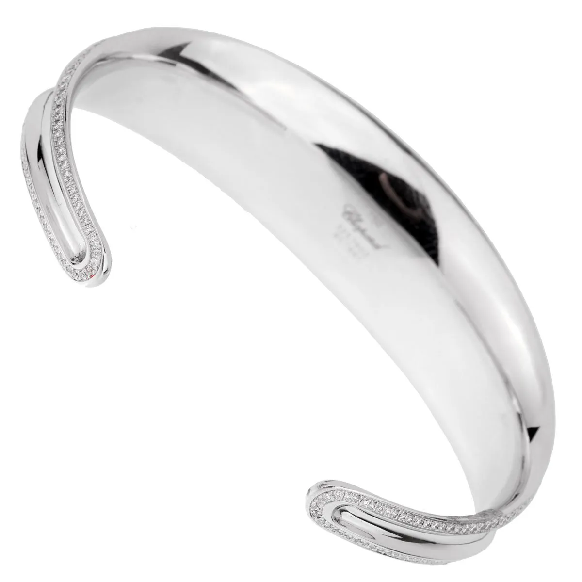 Chopard Imperiale Diamond White Gold Cuff Bangle Bracelet