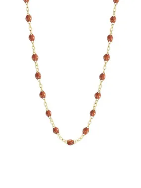 Classic Gigi Fauve Resin Yellow Gold Necklace