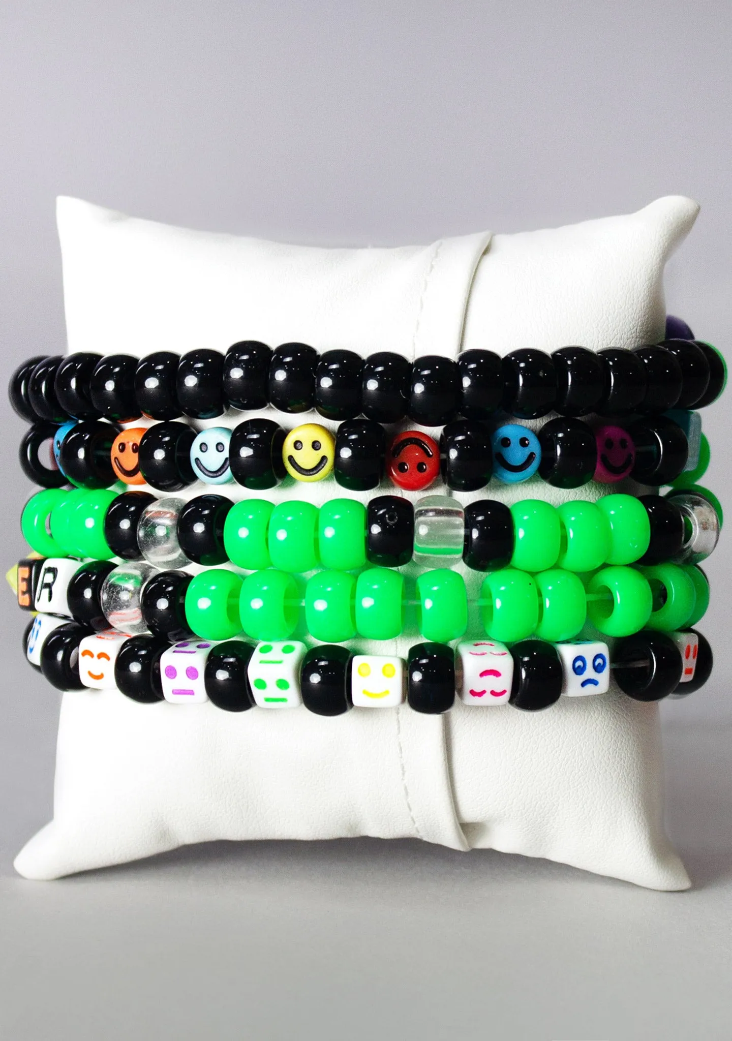 Close Encounter UV Reactive 5PC Stacked Rave Kandi Bracelet