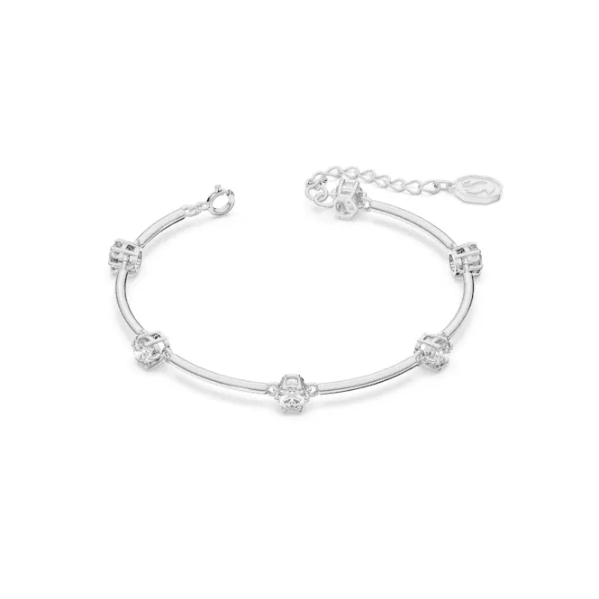 Constella Round Cut White Rhodium Plated Bangle 5641680