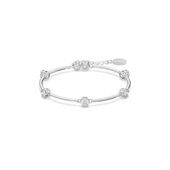 Constella Round Cut White Rhodium Plated Bangle 5641680