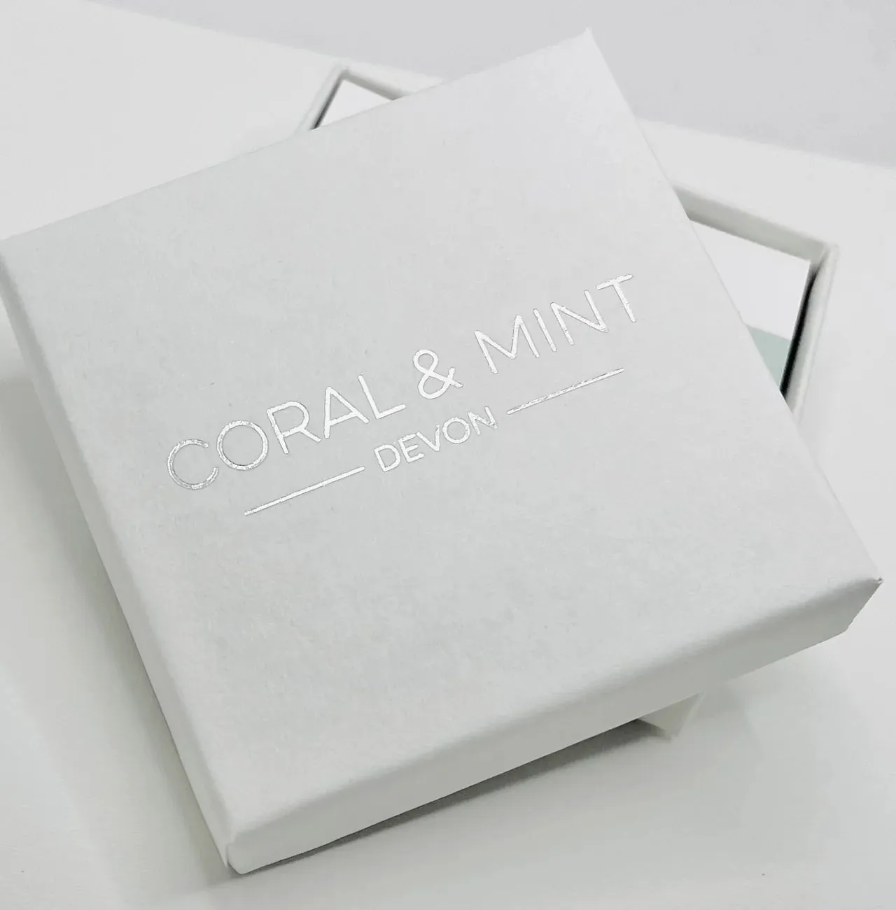 Coral & Mint Tri Circle Studs - Silver Sparkly Enamel