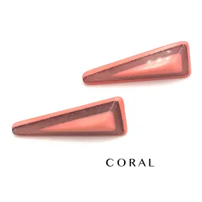 Coral Sparkle Trio Stud Earrings