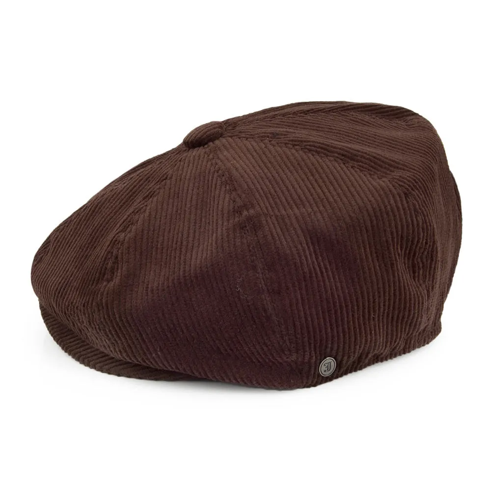 Corduroy Newsboy Cap Brown Wholesale Pack