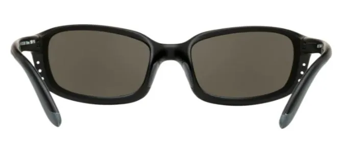 Costa Del Mar Mens Brine Matte Black Frame - Blue Mirror 580 Glass Lens - Polarized Sunglasses