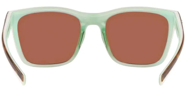 Costa Del Mar Womens Panga Shiny Tortoise/White/Seafoam Crystal Frame - Copper 580 Plastic Lens - Polarized Sunglasses