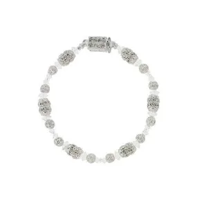 Crystal Bracelet with Bezel Set Rondelles