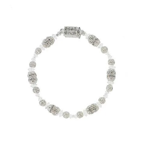 Crystal Bracelet with Bezel Set Rondelles