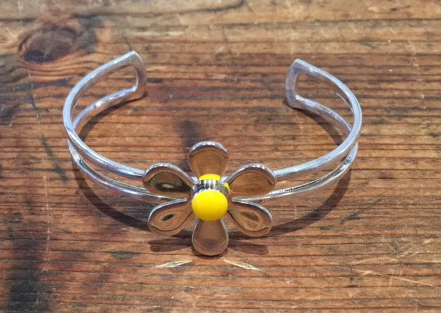 Daisy Flower Bangle (Yellow)