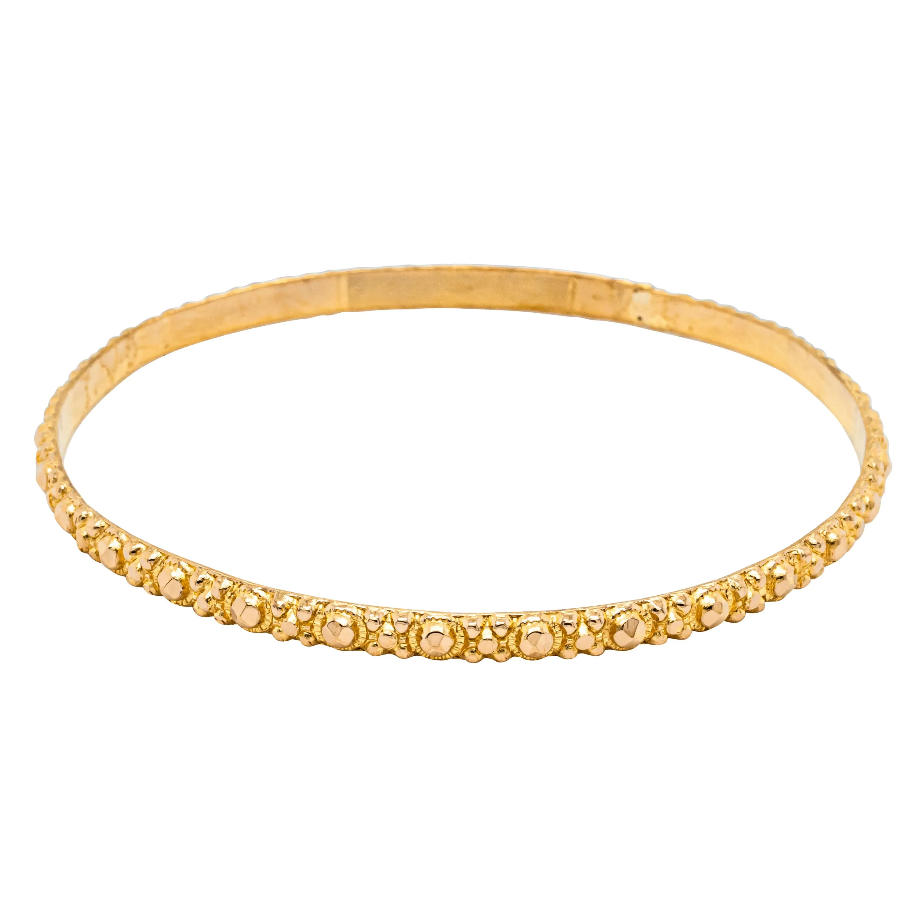 Deja Vu 23ct Yellow Gold Studded Bangle