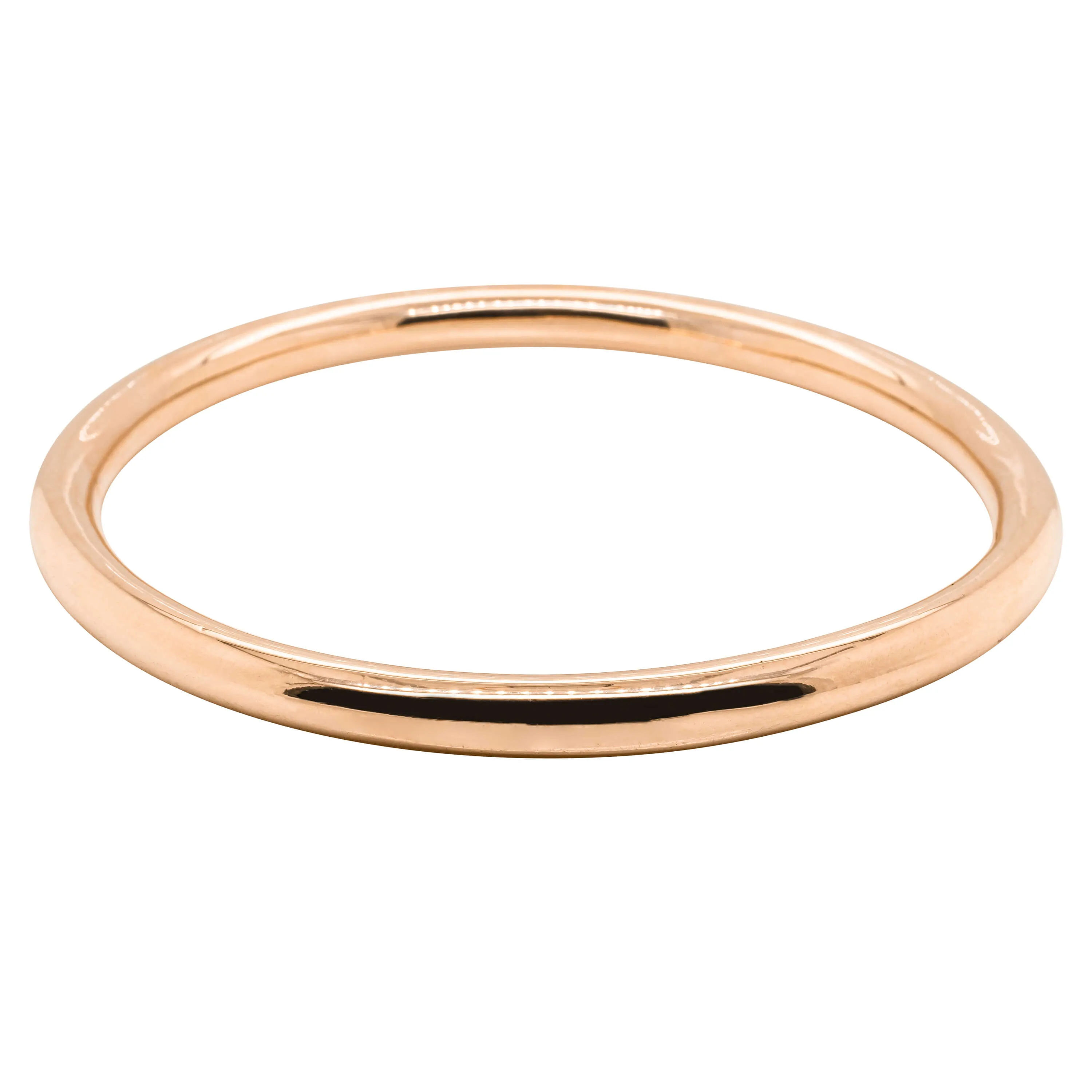 Deja Vu 9ct Rose Gold Large Hollow Bangle