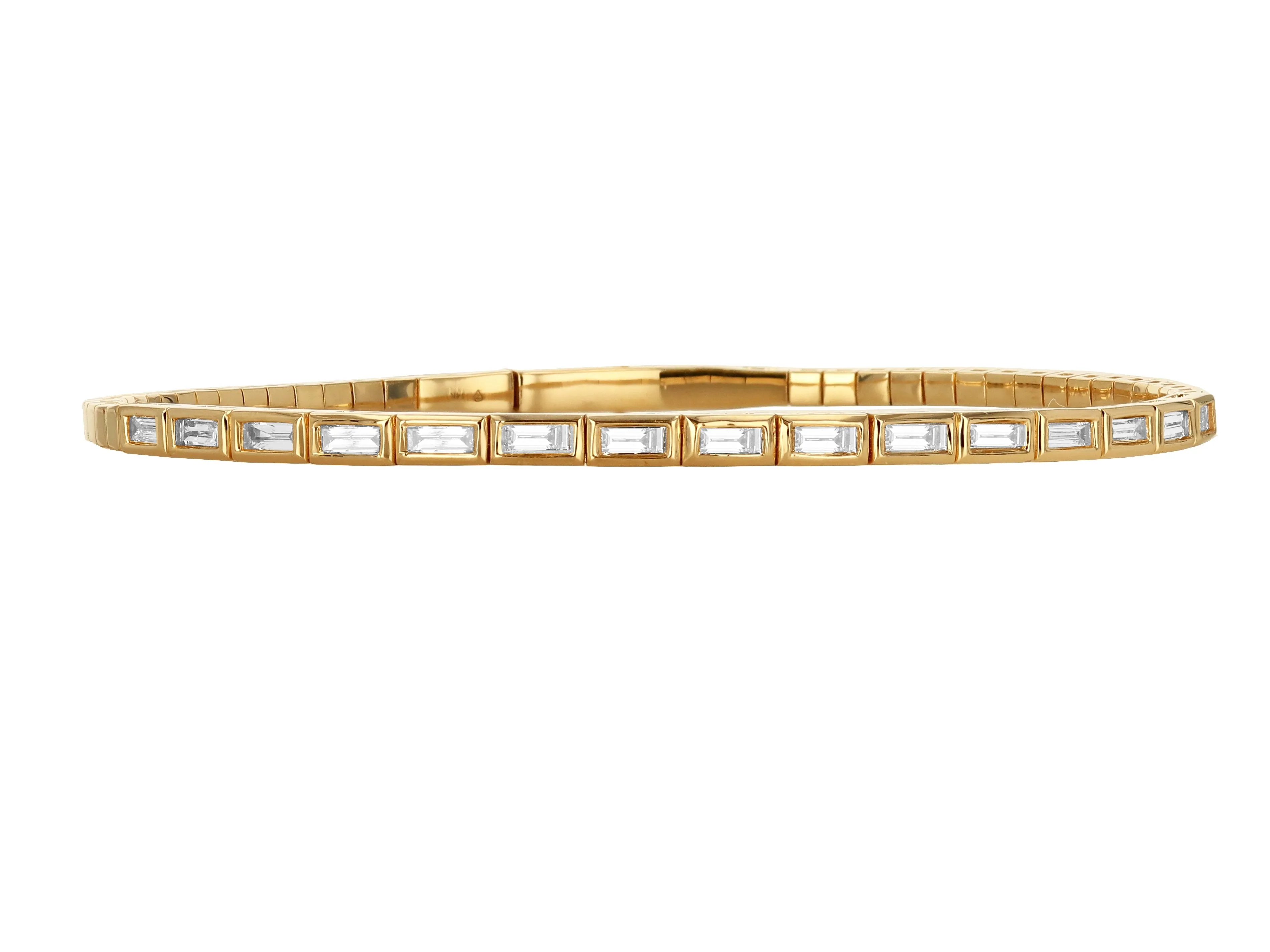 Details by CoatTails Diamond Baguette Flexible Bangle