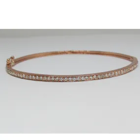 Diamond Bangle Bracelet 14K Rose Gold 0.50 Ct. Tw.