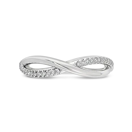 Diamond Twist Band Ring