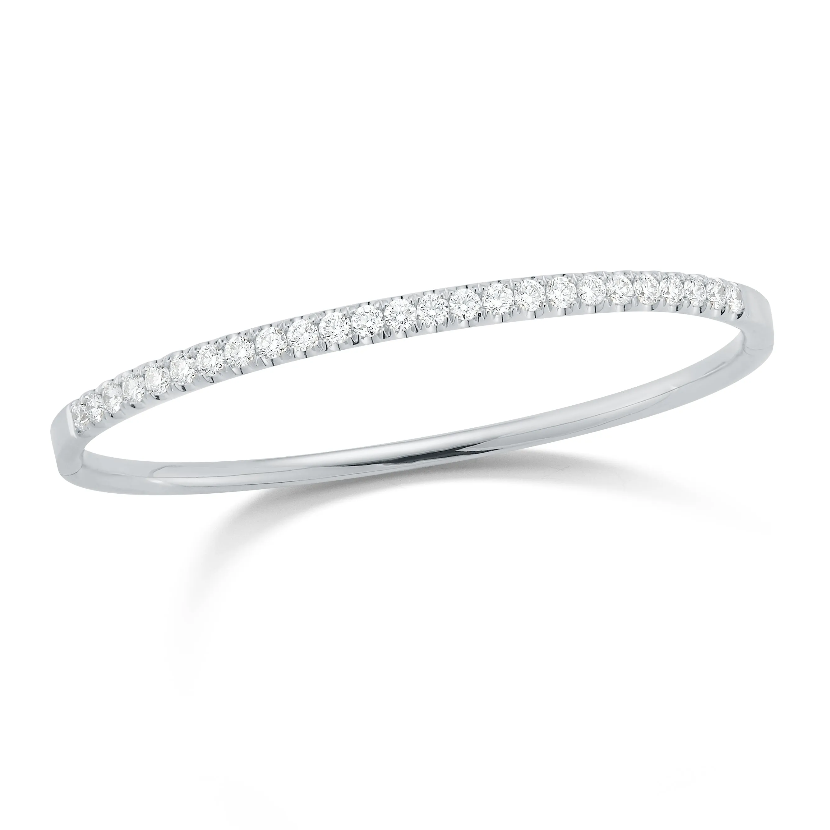 Diamond Wide Classic Bangle Bracelet