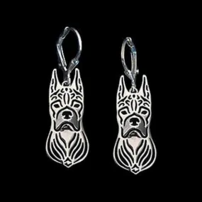 Dog Earrings - Boxer Ears Up