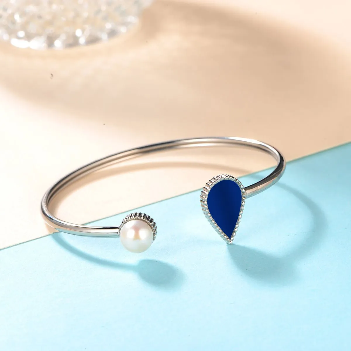 Drop / Bangle Blue Silver